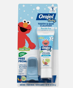 Orajel Baby Elmo Tooth & Gum Cleanser with Finger Brush